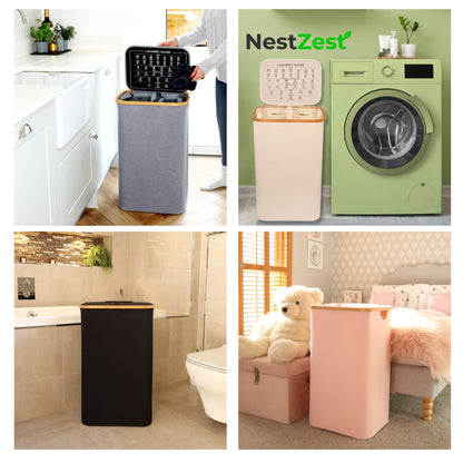 Double Laundry Basket | PINK