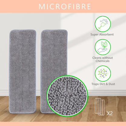 Nest Zest Spray Mop Replacement Microfibre Pads 2 PACK.