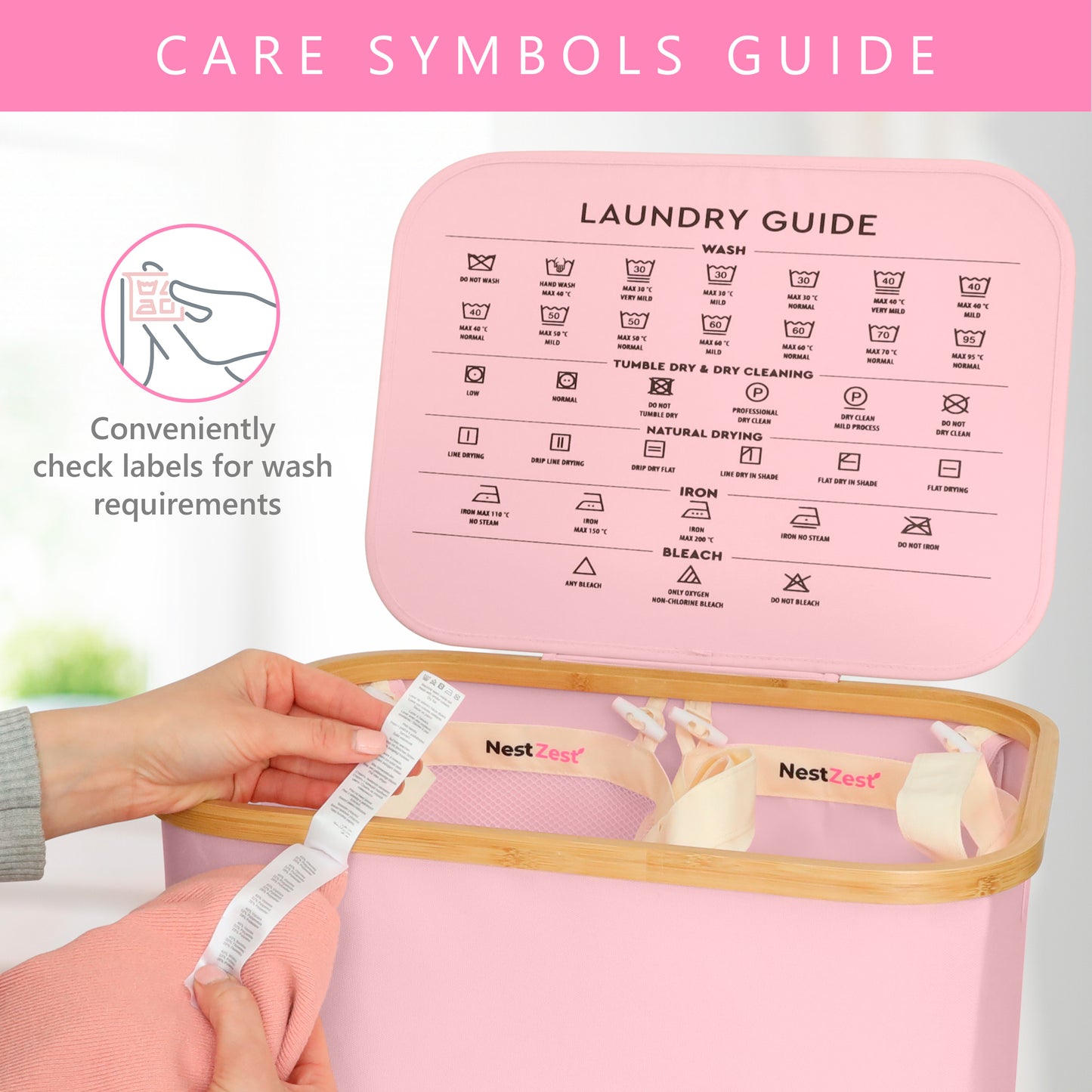 Double Laundry Basket | PINK