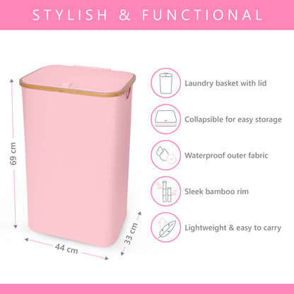 Double Laundry Basket | PINK