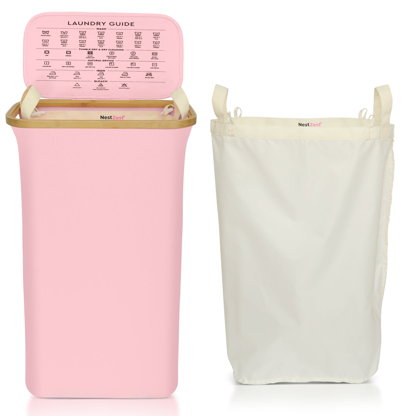 Slim Laundry Basket | PINK