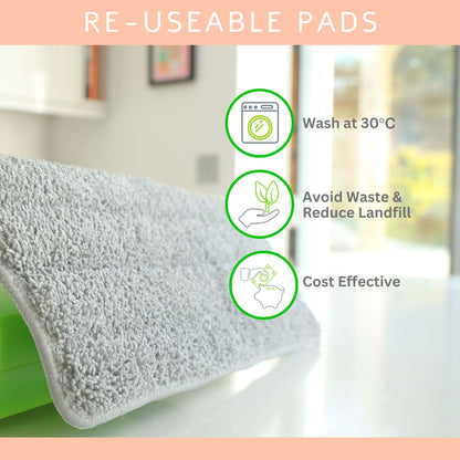 Nest Zest Spray Mop Replacement Microfibre Pads 2 PACK.